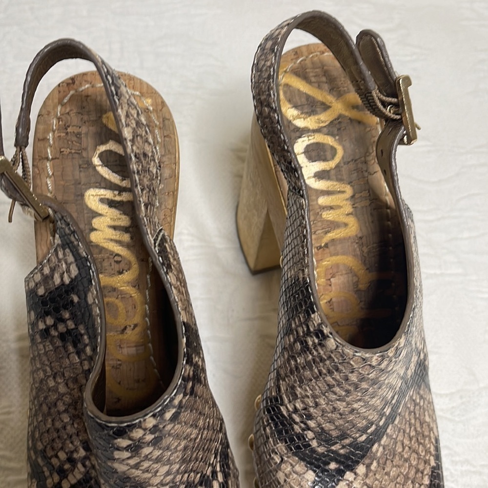 Sam Edelman Marley Python Snake Leather Platform … - image 8
